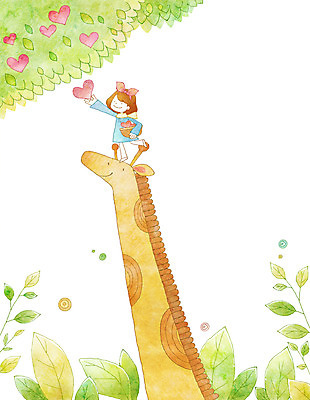 전신 PSD 식물 동물 여자 어린이 잎 일러스트 상상 상상일러스트 한명 서기 미소 웃음 사람 소녀 판타지 희망 하트 기린 어린이상상 소통 여자만 여자한명만 어린이만 소녀만 소녀한명만 동심 국내일러스트 모양 1 감정 컨셉 포유류 모션 표정 파일형식