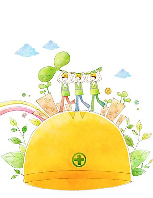 전신 PSD 식물 구름 모자 남자 무지개 잎 일러스트 상상 상상일러스트 서기 미소 웃음 안전 사람 성인 세명 판타지 새싹 희망 안전모 소통 남자만 성인남자만 성인만 국내일러스트 자연요소 잡화 감정 컨셉 모션 표정 헬멧 안전장비 파일형식