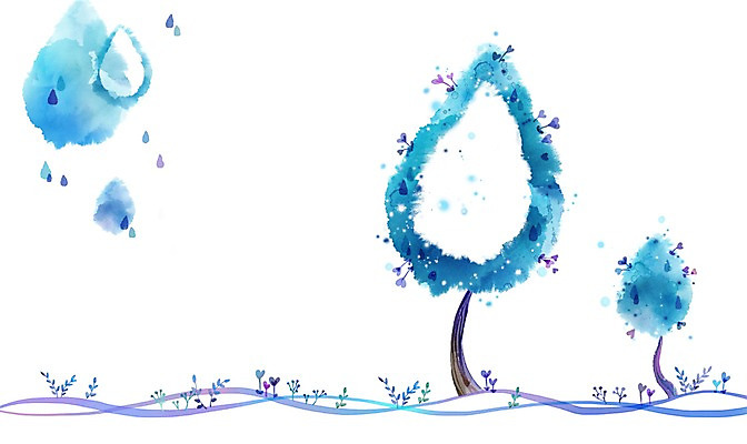 PSD 나무 식물 배너 꽃 액자 백그라운드 잎 일러스트 날씨 안내 프레임 액자틀 틀 사람없음 비 빗방울 알림 국내일러스트 자연요소 비_날씨 파일형식