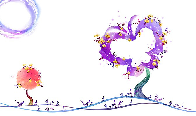 PSD 나무 식물 동물 배너 꽃 나비 곤충 액자 백그라운드 잎 일러스트 안내 프레임 액자틀 틀 사람없음 알림 국내일러스트 파일형식