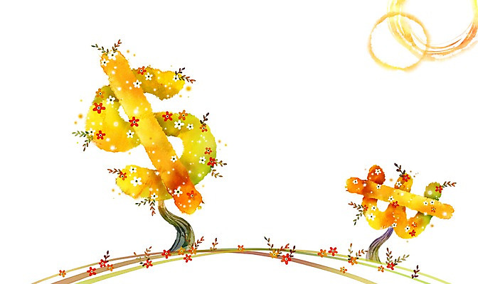 PSD 나무 식물 배너 꽃 액자 백그라운드 잎 돈 일러스트 안내 프레임 액자틀 틀 사람없음 금융 경제 달러 원화 화폐기호 알림 돈나무 국내일러스트 기호 재산 화폐 파일형식