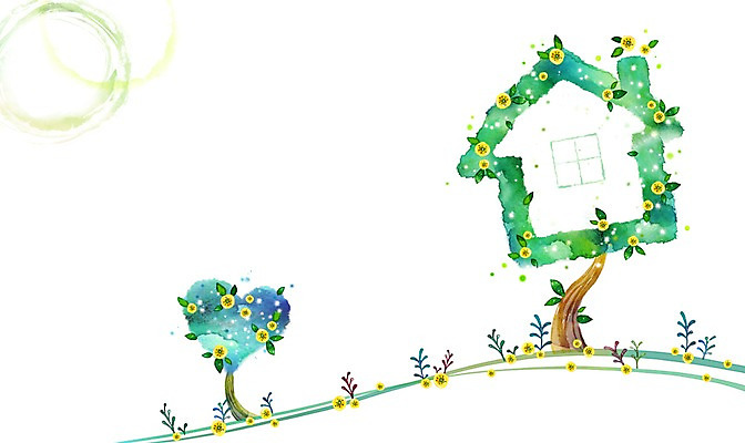 PSD 나무 식물 배너 꽃 액자 백그라운드 잎 일러스트 안내 주택 프레임 액자틀 틀 사람없음 하트 알림 국내일러스트 모양 건물 파일형식