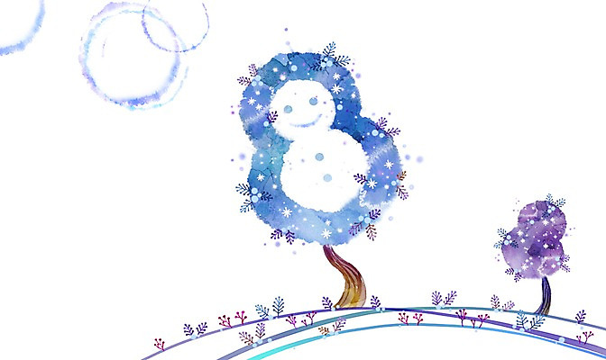 PSD 나무 식물 배너 꽃 액자 백그라운드 잎 일러스트 눈사람 안내 프레임 액자틀 틀 사람없음 알림 국내일러스트 파일형식