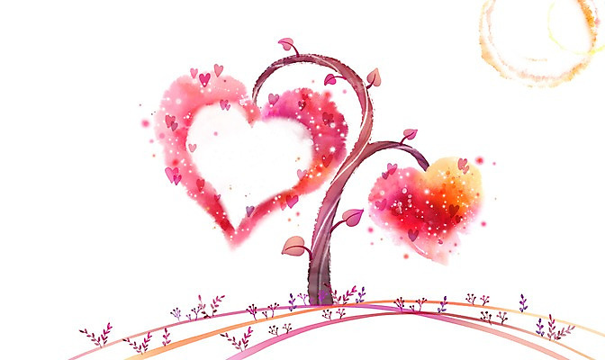 PSD 나무 식물 배너 꽃 액자 백그라운드 잎 일러스트 안내 프레임 액자틀 사랑 틀 사람없음 하트 알림 국내일러스트 모양 감정 파일형식