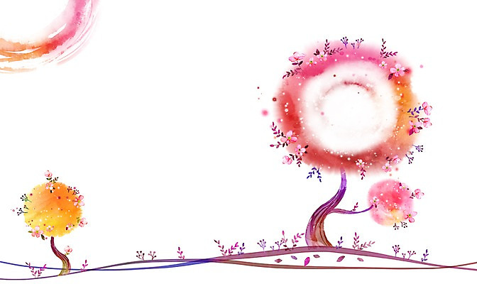 PSD 나무 식물 배너 꽃 액자 백그라운드 잎 일러스트 안내 프레임 액자틀 틀 사람없음 태양 알림 국내일러스트 자연요소 파일형식