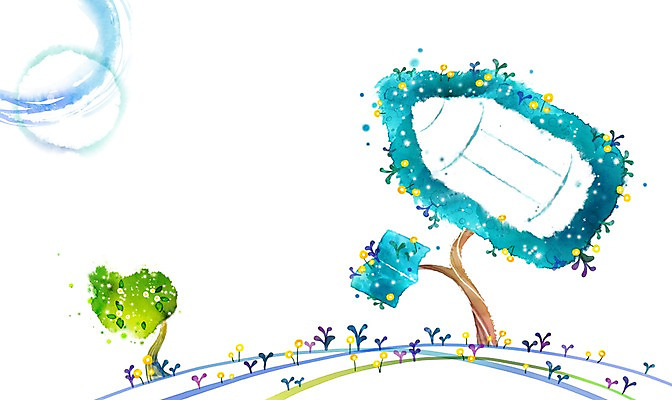 PSD 나무 식물 배너 꽃 액자 백그라운드 잎 일러스트 안내 프레임 액자틀 틀 사람없음 책 필기구 연필 알림 국내일러스트 문구용품 학용품 파일형식