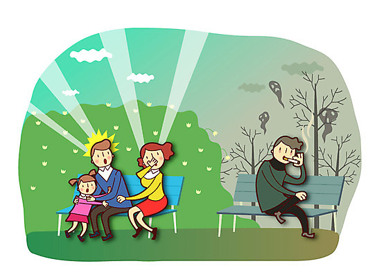 나무 식물 구름 공원 여자 남자 딸 어린이 캠페인 벤치 의자 일러스트 가족 엄마 흡연 담배 건강 사람 소녀 여러명 성인 부모 건강관리 금지 자녀 아빠 위험 금연 기호식품 국내일러스트 AI파일 자연요소 공공시설 음식 가구 다수 컨셉 관계 관리 사회이슈 파일형식 벡터