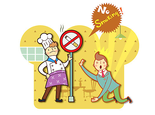 남자 캠페인 일러스트 조명 흡연 담배 알림판 건강 사람 성인 두명 건강관리 주방장 요리사 금지 표지판 위험 금연 기호식품 남자만 성인남자만 성인만 국내일러스트 AI파일 직업 음식 컨셉 관리 사회이슈 파일형식 벡터