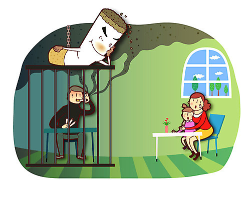 나무 식물 구름 여자 남자 딸 어린이 캠페인 의자 일러스트 창문 가족 탁자 엄마 흡연 담배 건강 사람 소녀 성인 세명 부모 건강관리 금지 자녀 아빠 위험 금연 기호식품 철장 국내일러스트 AI파일 자연요소 음식 가구 컨셉 관계 관리 사회이슈 파일형식 벡터