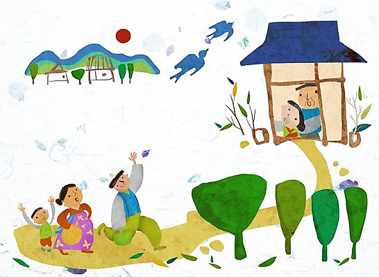 PSD 나무 식물 동물 한국문화 한국전통 전통 여자 명절 할아버지 노년 남자 전통문화 길 아들 할머니 어린이 백그라운드 일러스트 가족 조류 엄마 손자 산 주택 한국 초가집 미소 웃음 사람 소년 여러명 성인 부모 설날 태양 자녀 아빠 전통의상 한복 손주 귀향 귀성길 귀향길 국내일러스트 자연요소 동양문화 기념일 아시아 문화 다수 관계 한옥 표정 건물 파일형식