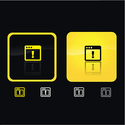 아이콘 문자 기호 상징 인터넷 창문 버튼 사람없음 그래픽 픽토그램 느낌표 심볼 픽토그램아이콘 그림 에러 오류 2D아이콘 AI파일 파일형식 벡터