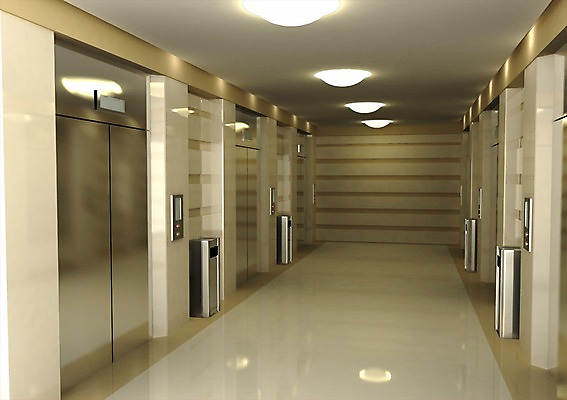 PSD 시설물 공공시설 조명 실내 빌딩 사람없음 그래픽 인테리어 3D소스 3D 문 복도 엘리베이터 입체 건축물 디자인 내부 건물 디지털합성 시설 파일형식