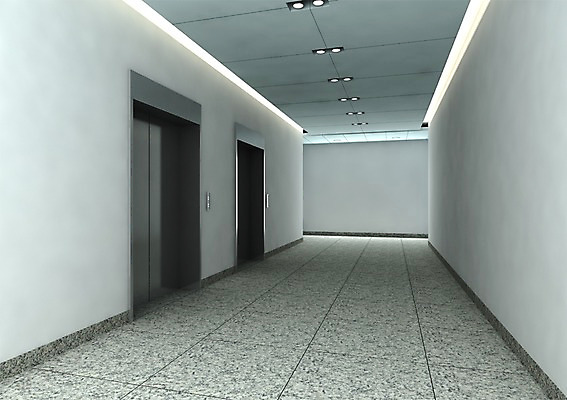 PSD 조명 실내 빌딩 사람없음 그래픽 인테리어 3D소스 3D 복도 엘리베이터 입체 통로 디자인 내부 건물 디지털합성 파일형식