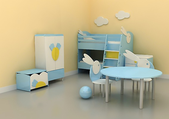 PSD 구름 가구 의자 공 벽지 탁자 실내 사람없음 그래픽 인테리어 3D소스 3D 침실 침대 장롱 입체 서랍장 아이방 이층침대 자연요소 디자인 생활용품 내부 방 디지털합성 파일형식