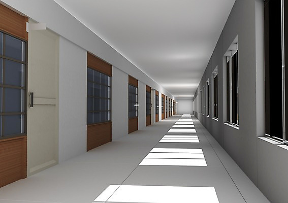 PSD 교육 창문 교실 학교 실내 그림자 사람없음 그래픽 빛 인테리어 햇빛 3D소스 3D 문 원근감 복도 입체 통로 교육시설 디자인 뷰포인트 내부 태양 디지털합성 시설 파일형식