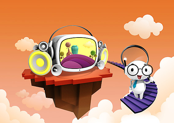 PSD 구름 캐릭터 음향기기 백그라운드 일러스트 디지털백그라운드 비즈니스 3D캐릭터 사람없음 그래픽 3D 디지털 헤드폰 헤드셋 텔레비전 스피커 비즈니스캐릭터 입체 국내일러스트 일러캐릭터 자연요소 전자제품 디지털합성 파일형식