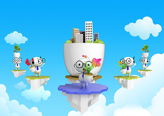 PSD 나무 식물 구름 캐릭터 화분 백그라운드 일러스트 디지털백그라운드 비즈니스 3D캐릭터 빌딩 사람없음 건물 그래픽 3D 디지털 비즈니스캐릭터 입체 국내일러스트 일러캐릭터 자연요소 건축물 디지털합성 파일형식