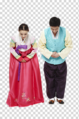 전신 편집이미지 한국문화 한국전통 전통 라이프스타일 부부 커플 여자 명절 남자 전통문화 새해 한국 고개숙이기 서기 사람 동양인 20대 성인 두명 앞모습 설날 추석 깨끗함 한국인 예절 인사 절 전통의상 한복 세배 손모으기 PNG 청년만 성인만 편집소스 동양문화 기념일 아시아 문화 뷰포인트 컨셉 관계 모션 숙이기 인종 손짓 청년 생활 절_인사 파일형식