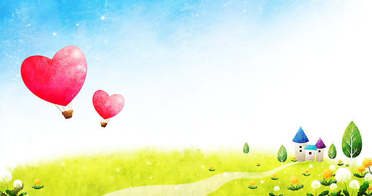 PSD 나무 식물 사계절 계절 꽃 길 백그라운드 일러스트 거리 주택 따뜻함 풍경 사람없음 봄풍경 봄 기구 열기구 민들레 상쾌 봄배경 국내일러스트 감정 항공교통 건물 파일형식