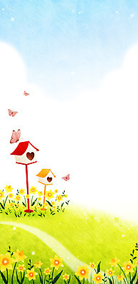 PSD 식물 동물 사계절 계절 꽃 길 나비 곤충 백그라운드 일러스트 거리 따뜻함 풍경 사람없음 봄풍경 봄 우체통 상쾌 수선화 봄배경 국내일러스트 감정 파일형식