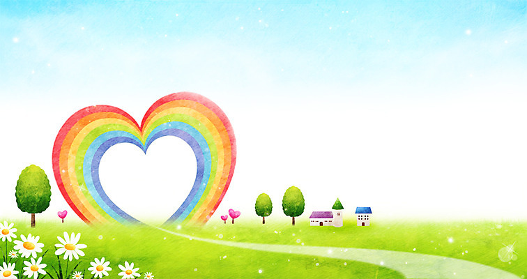 PSD 나무 식물 사계절 계절 꽃 길 백그라운드 무지개 일러스트 거리 주택 따뜻함 사랑 풍경 사람없음 봄풍경 봄 하트 상쾌 봄배경 국내일러스트 자연요소 모양 감정 건물 파일형식