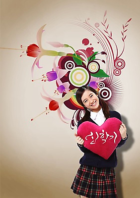 PSD 외국인 식물 편집이미지 학생 여학생 여자 교육 꽃 교복 캘리배경 백그라운드 쿠션 캘리편집 캘리그라피 청소년 여고생 고등학생 새출발 새로움 한명 서기 미소 웃음 사람 동양인 10대 신학기 입학 하트쿠션 입학식 설레임 여자만 여자한명만 십대만 십대여자만 십대여자한명만 이미지편집 1 옷 감정 컨셉 모션 표정 인종 하트 출발 파일형식