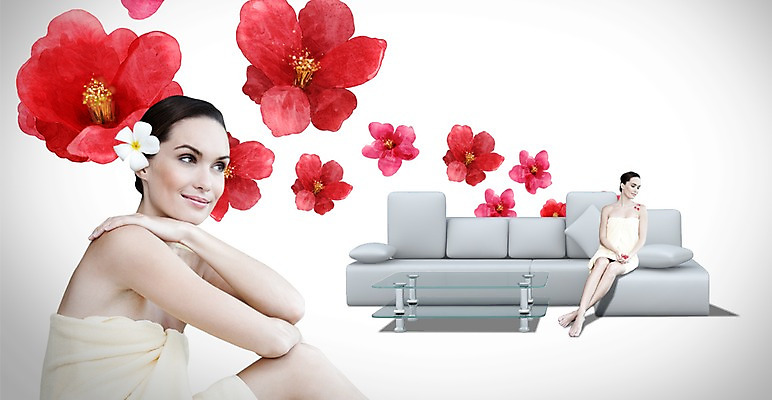 PSD 서양인 외국인 식물 백인 편집 편집이미지 여자 꽃 의자 탁자 휴식 미소 웃음 사람 앉기 성인 두명 그래픽 소파 뷰티 3D 입체 여자만 성인여자만 성인만 편집3D 가구 컨셉 모션 표정 인종 디지털합성 파일형식