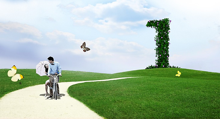 전신 PSD 식물 동물 편집 편집이미지 커플 여자 남자 길 교통수단 나비 곤충 데이트 거리 미소 웃음 사람 앉기 동양인 잔디 성인 두명 그래픽 3D 자전거 한국인 풀 승차 입체 성인만 편집3D 교통 관계 모션 표정 인종 바이크 디지털합성 파일형식