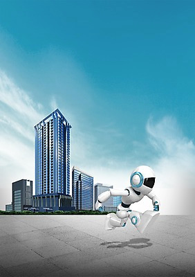 PSD 편집 편집이미지 과학 비즈니스 첨단산업 빌딩 사람없음 건물 그래픽 장난감 달리기 3D 점프 발전 인조인간 로봇 입체 첨단과학 4차산업 편집3D 건축물 산업 컨셉 모션 디지털합성 파일형식 건축