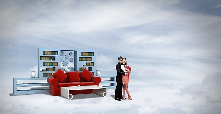 전신 PSD 서양인 외국인 식물 백인 편집 편집이미지 커플 여자 남자 꽃 한쌍 꽃다발 가구 의자 탁자 서기 미소 웃음 사람 이벤트 성인 두명 그래픽 소파 3D 쌍 입체 성인만 편집3D 생활용품 관계 모션 표정 인종 디지털합성 파일형식