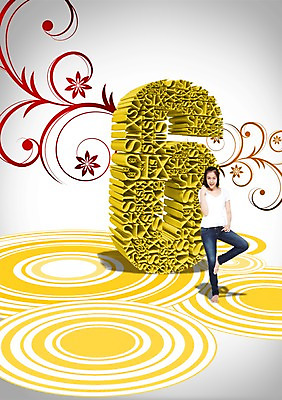 전신 PSD 외국인 편집 편집이미지 여자 한명 서기 미소 웃음 사람 손짓 성인 그래픽 숫자 3D 6 입체 여자만 여자한명만 성인여자만 성인만 편집3D 문자 1 모션 표정 인종 디지털합성 파일형식