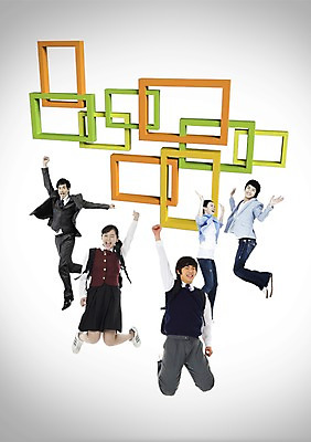 전신 도형 PSD 외국인 편집 편집이미지 학생 여자 교육 남자 비즈니스 중학생 청소년 서기 미소 웃음 사람 동양인 여러명 성인 그래픽 달리기 3D 사각형 점프 한국인 직장인 비즈니스맨 입체 편집3D 직업 다수 모션 표정 인종 디지털합성 파일형식