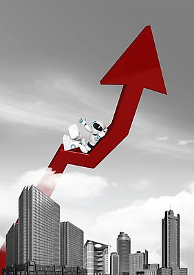 PSD 구름 편집 편집이미지 화살표 과학 비즈니스 하늘 화살 첨단산업 빌딩 사람없음 건물 그래픽 장난감 3D 성장 발전 인조인간 로봇 입체 첨단과학 상승 4차산업 편집3D 자연요소 건축물 산업 컨셉 디지털합성 파일형식