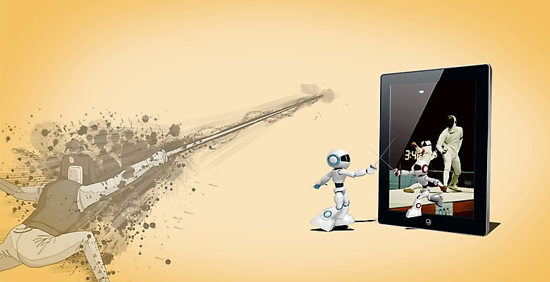 PSD 편집 편집이미지 스포츠 과학 첨단산업 사람없음 그래픽 태블릿 장난감 운동 3D 터치 발전 인조인간 로봇 입체 첨단과학 펜싱 4차산업 편집3D 산업 컨셉 건강 전자제품 스마트기기 디지털합성 파일형식