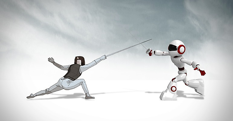 PSD 편집 편집이미지 스포츠 과학 첨단산업 사람없음 그래픽 장난감 운동 3D 발전 인조인간 로봇 입체 첨단과학 펜싱 4차산업 편집3D 산업 컨셉 건강 디지털합성 파일형식