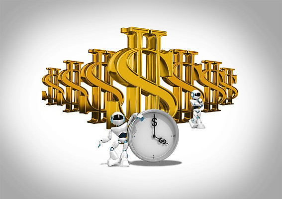 PSD 편집 편집이미지 시계 과학 비즈니스 첨단산업 사람없음 그래픽 금융 경제 장난감 3D 달러 시간 화폐기호 발전 인조인간 로봇 입체 첨단과학 편집3D 기호 산업 컨셉 돈 화폐 디지털합성 파일형식