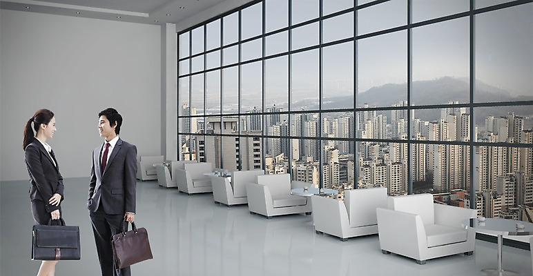 PSD 편집 편집이미지 여자 남자 의자 비즈니스 회의 서기 미소 웃음 사람 동양인 정장 성인 두명 그래픽 소파 3D 모임 한국인 직장인 비즈니스맨 비즈니스우먼 복도 입체 성인만 편집3D 직업 옷 가구 모션 표정 인종 디지털합성 파일형식