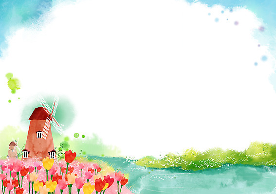 PSD 식물 구름 시설물 건축물 계절 꽃 호수 백그라운드 일러스트 봄꽃 자연 페인터 하늘 풍경 사람없음 강 봄풍경 봄 풍차 튤립 풀 자연백그라운드 페인터배경 봄배경 국내일러스트 자연요소 건축 페인팅 생태계 파일형식
