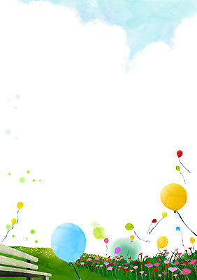 PSD 식물 구름 꽃 백그라운드 벤치 의자 일러스트 자연 페인터 하늘 풍경 잔디 초원 사람없음 풀 자연백그라운드 풍선 페인터배경 국내일러스트 자연요소 가구 페인팅 생태계 파일형식