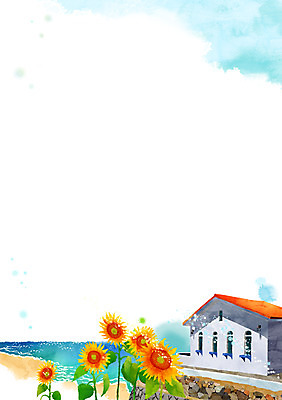 PSD 식물 구름 건축물 계절 꽃 바다 백그라운드 일러스트 자연 페인터 하늘 해바라기 주택 풍경 해변 사람없음 여름 모래사장 여름풍경 언덕 자연백그라운드 페인터배경 국내일러스트 자연요소 건축 페인팅 건물 생태계 파일형식 여름_계절