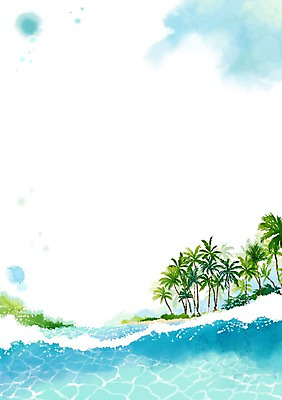 PSD 나무 식물 구름 계절 파도 바다 백그라운드 일러스트 자연 페인터 하늘 풍경 사람없음 여름 야자수 여름풍경 자연백그라운드 페인터배경 국내일러스트 자연요소 페인팅 생태계 파일형식 여름_계절