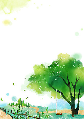 PSD 나무 식물 길 백그라운드 일러스트 자연 페인터 하늘 풍경 잔디 사람없음 울타리 놀이기구 오솔길 그네 자연백그라운드 페인터배경 국내일러스트 페인팅 담장 생태계 파일형식