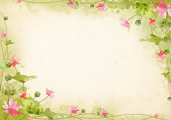 PSD 식물 배너 꽃 줄기 분홍색 컬러 백그라운드 잎 무늬 꽃무늬 꽃백그라운드 일러스트 자연 안내 프레임 사각틀 틀 사람없음 초록색 알림 꽃프레임 국내일러스트 사각형 생태계 파일형식