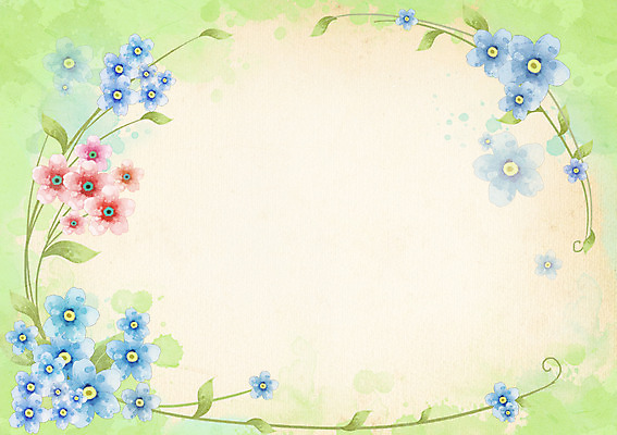 PSD 식물 배너 꽃 줄기 분홍색 컬러 백그라운드 잎 무늬 꽃무늬 꽃백그라운드 일러스트 자연 안내 프레임 틀 사람없음 파란색 알림 꽃프레임 국내일러스트 생태계 파일형식