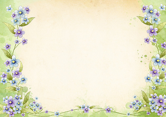 PSD 식물 배너 꽃 줄기 컬러 백그라운드 잎 무늬 꽃무늬 꽃백그라운드 일러스트 자연 안내 프레임 사각틀 틀 사람없음 파란색 보라색 알림 꽃프레임 국내일러스트 사각형 생태계 파일형식