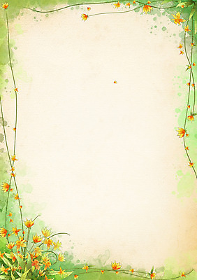 PSD 식물 배너 꽃 줄기 컬러 백그라운드 잎 무늬 꽃무늬 꽃백그라운드 일러스트 자연 안내 프레임 사각틀 틀 사람없음 초록색 노란색 주황색 알림 꽃프레임 국내일러스트 사각형 생태계 파일형식