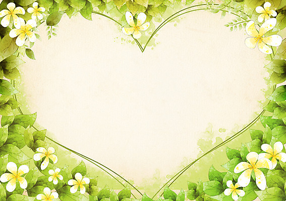 PSD 식물 배너 꽃 컬러 백그라운드 잎 무늬 꽃무늬 꽃백그라운드 일러스트 자연 안내 프레임 틀 사람없음 초록색 노란색 하트 알림 꽃프레임 하트프레임 국내일러스트 모양 생태계 파일형식