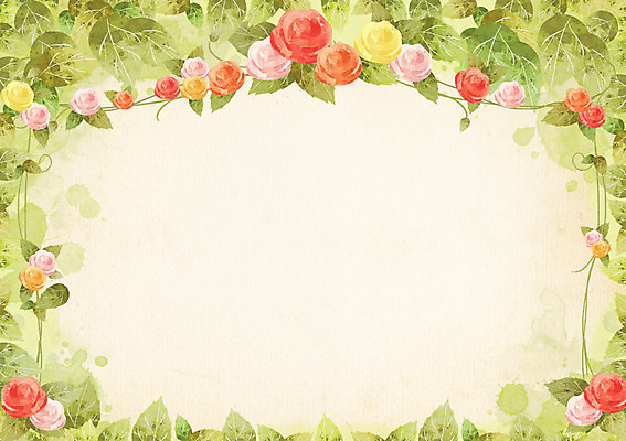 PSD 식물 배너 꽃 분홍색 컬러 백그라운드 잎 무늬 꽃무늬 꽃백그라운드 일러스트 자연 안내 프레임 사각틀 틀 사람없음 빨간색 장미 노란색 알림 꽃프레임 국내일러스트 사각형 생태계 파일형식