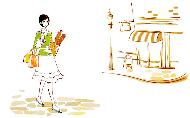 전신 PSD 우먼라이프 라이프스타일 건축물 여자 패션 빵 가로등 가방 일러스트 봉투 거리 한명 서기 들기 사람 성인 취미 건물 라이프 쇼핑 쇼핑백 빵집 바게트 여자만 여자한명만 성인여자만 성인만 국내일러스트 1 잡화 공공시설 건축 음식 모션 생활 상점 파일형식