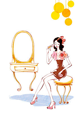 전신 PSD 우먼라이프 라이프스타일 여자 패션 의자 일러스트 탁자 한명 들기 사람 앉기 성인 취미 라이프 화장 화장품 거울 화장용품 붓 화장대 여자만 여자한명만 성인여자만 성인만 국내일러스트 1 가구 모션 생활 뷰티 미용용품 파일형식